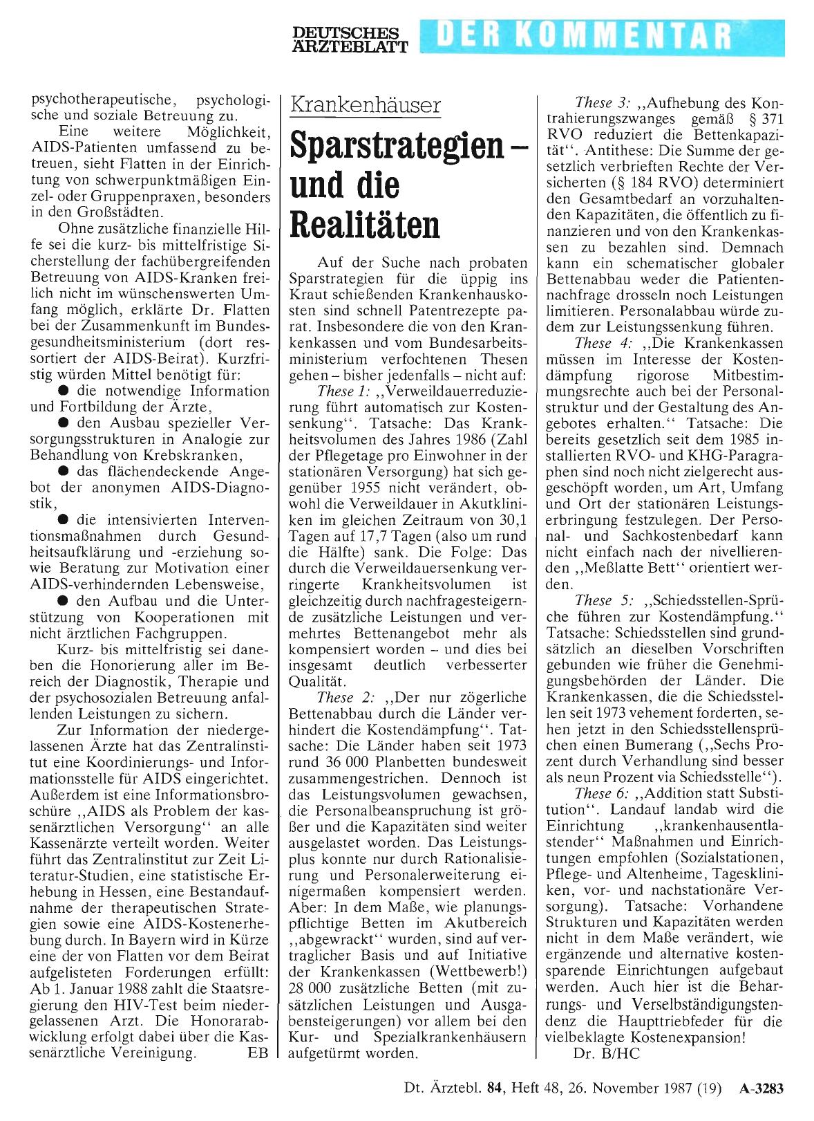 Vorschauseite 1: Krankenhäuser: Sparstrategien – und die Realitäten