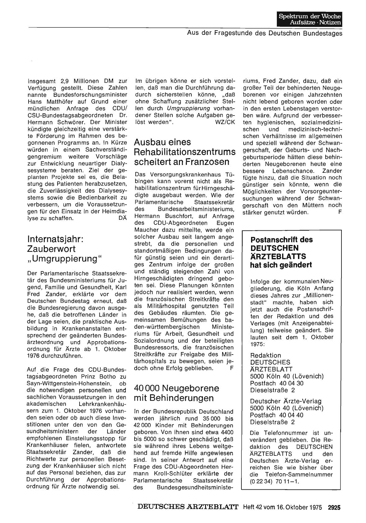 Vorschauseite 1: 40 000 Neugeborene mit Behinderungen