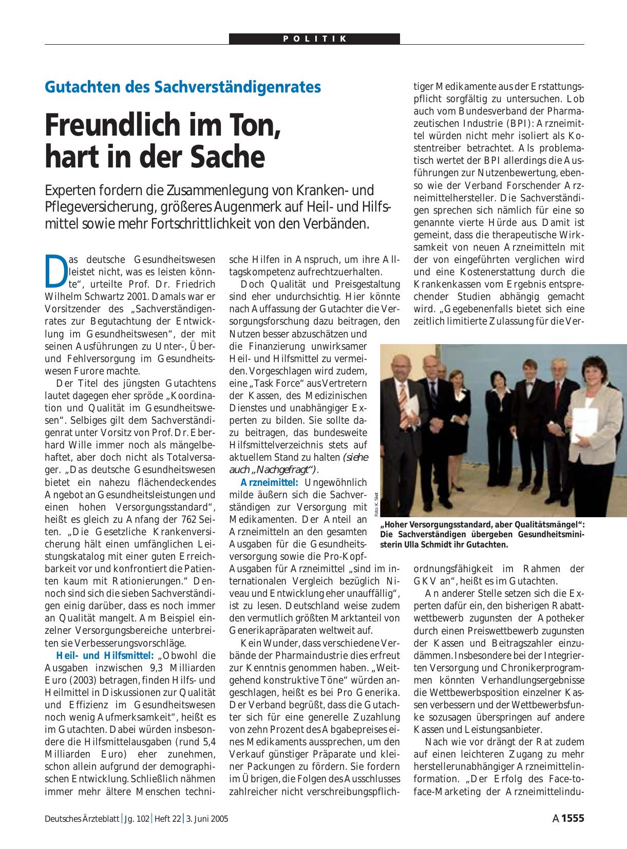 Vorschauseite 1: Gutachten des Sachverständigenrates: Freundlich im Ton, hart in der Sache