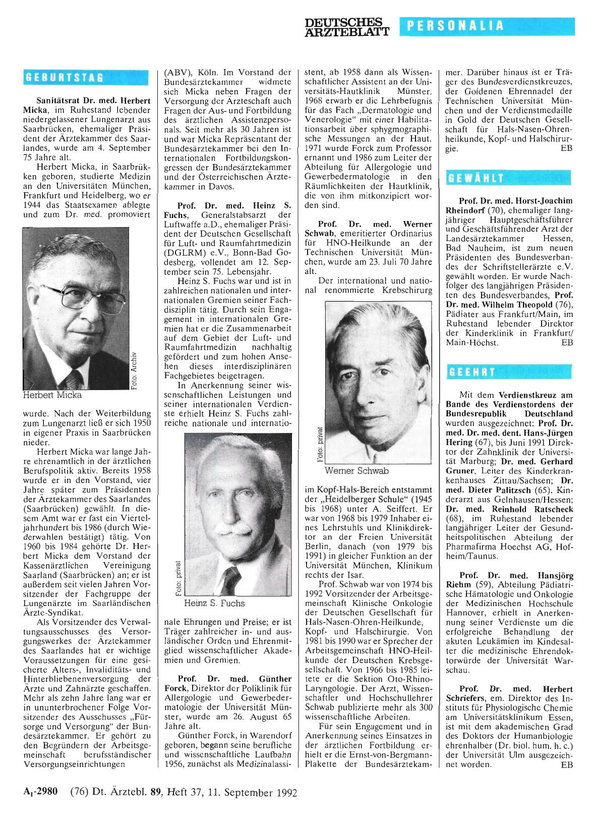 Vorschauseite 1: Geburtstage