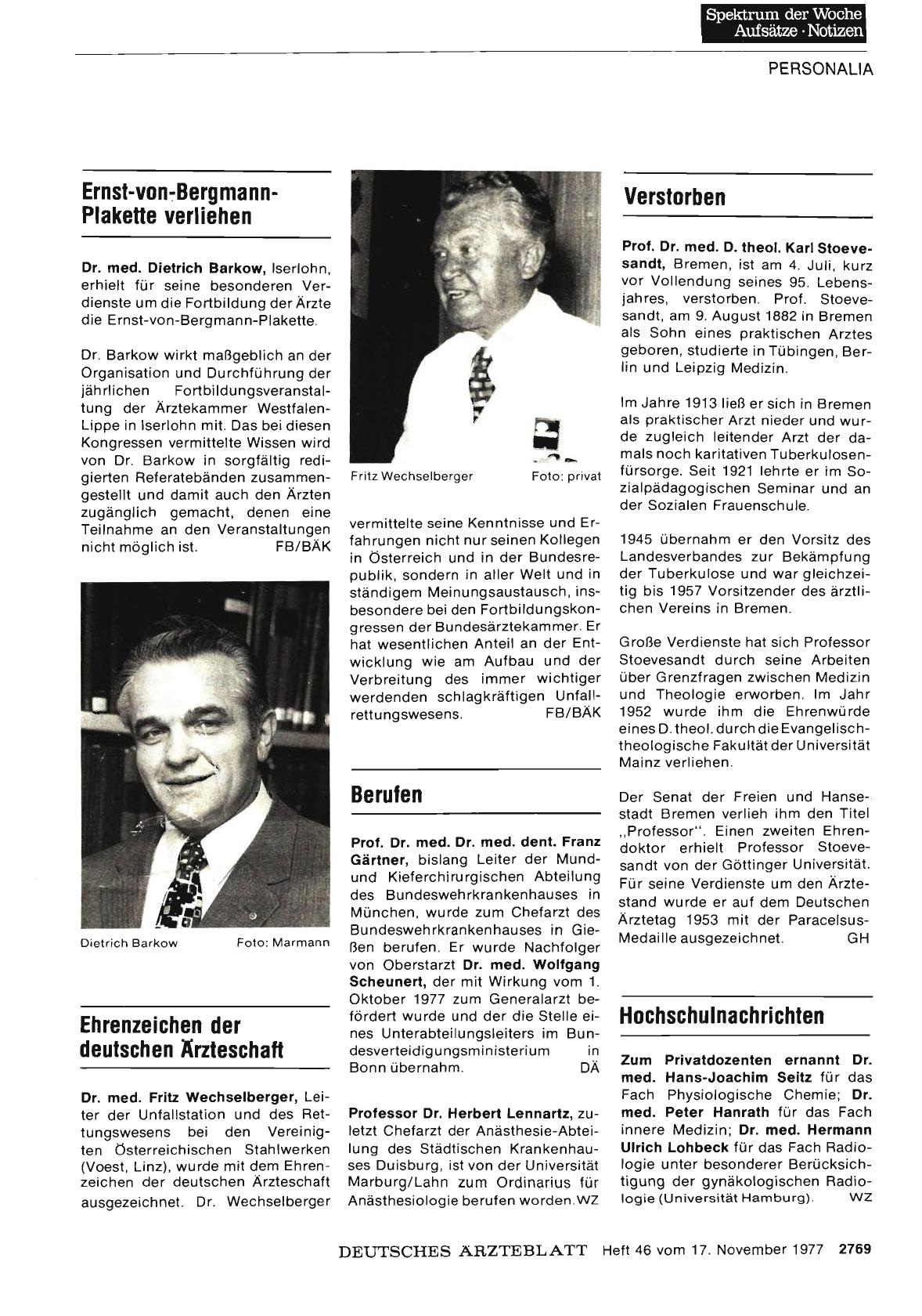 Vorschauseite 1: Berufen