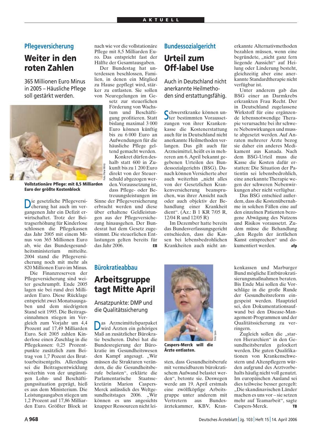 Vorschauseite 1: Bundessozialgericht: Urteil zum Off-label Use