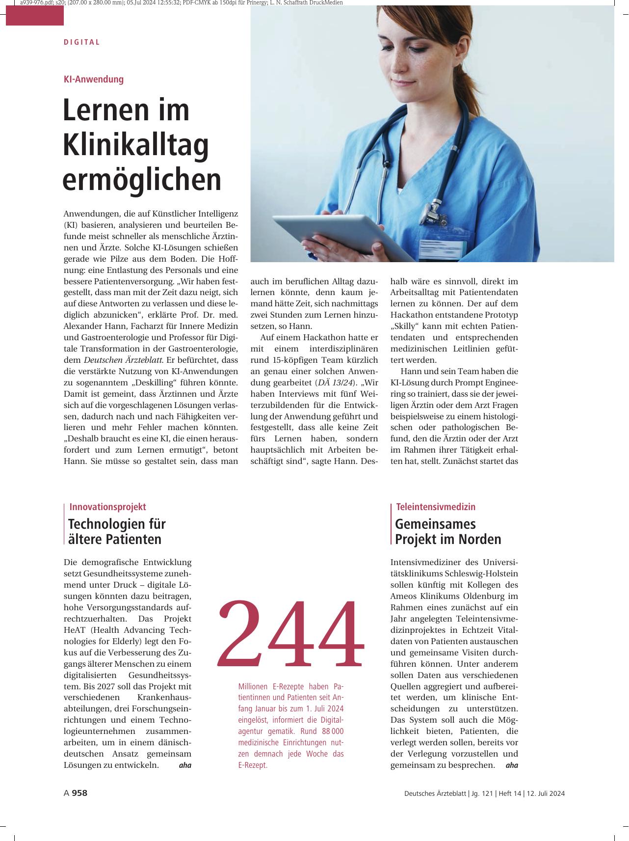 Vorschauseite 1: KI-Anwendung: Lernen im Klinikalltag ermöglichen
