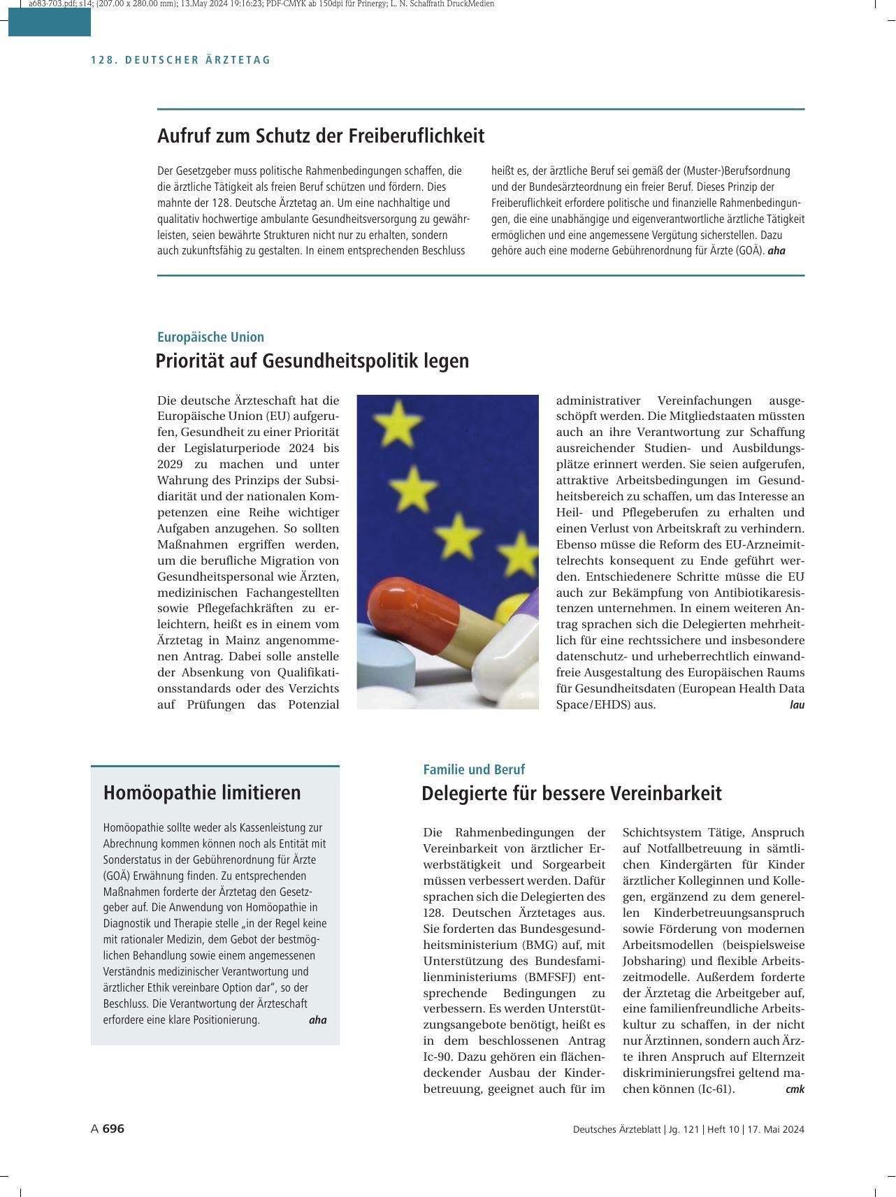 Vorschauseite 1: Homöopathie limitieren
