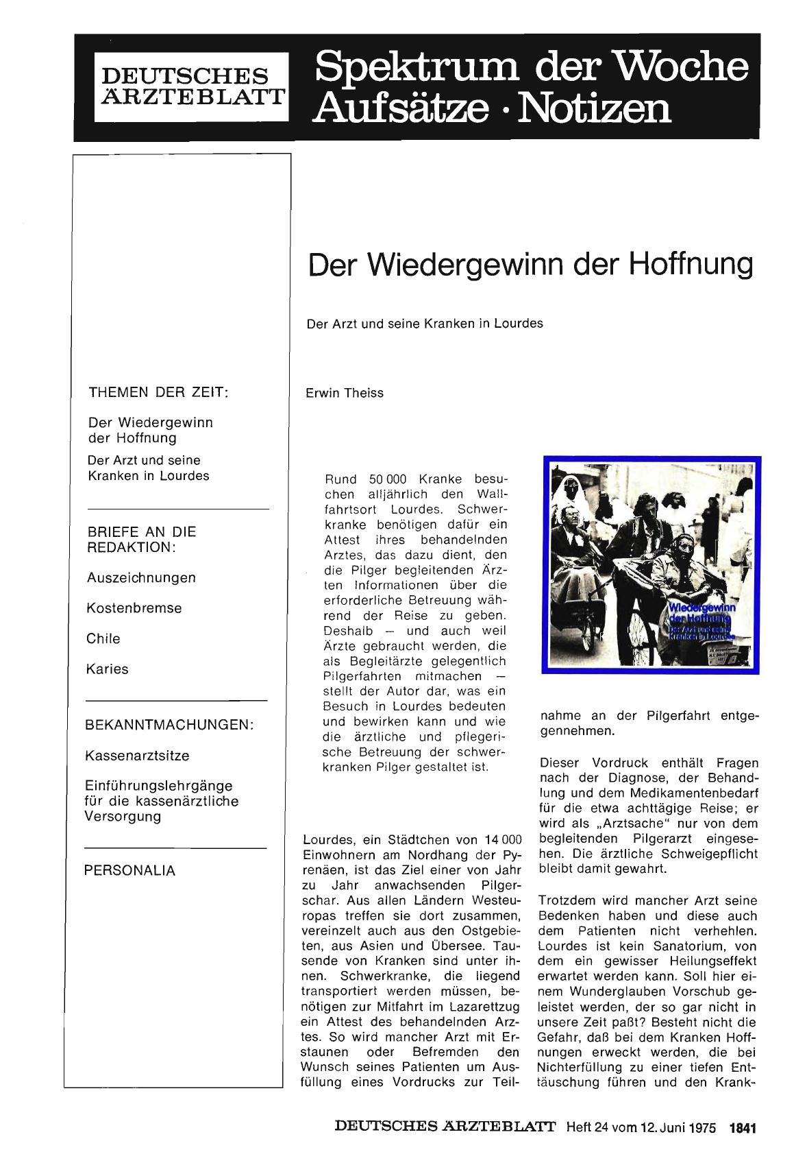 Vorschauseite 1: Der Wiedergewinn der Hoffnung