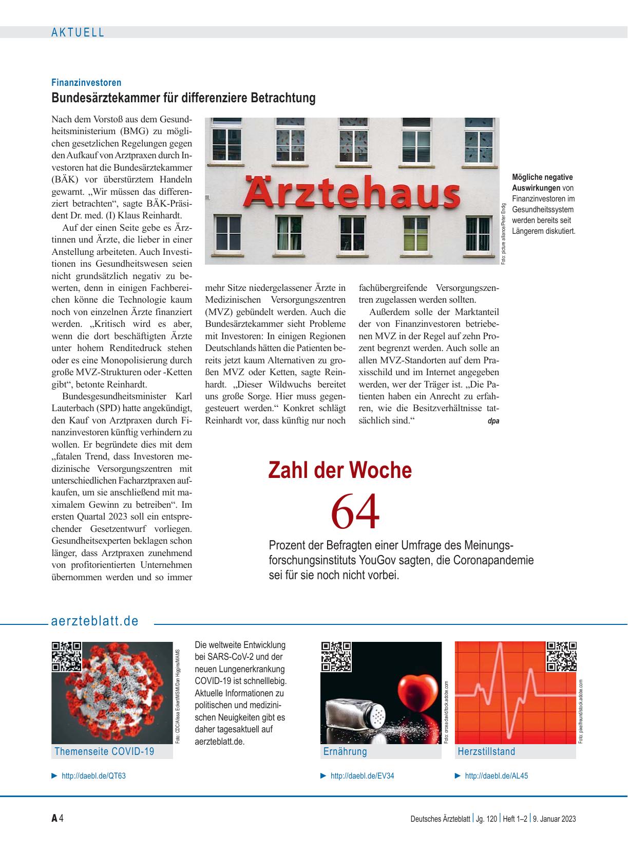 Vorschauseite 1: aerzteblatt. de