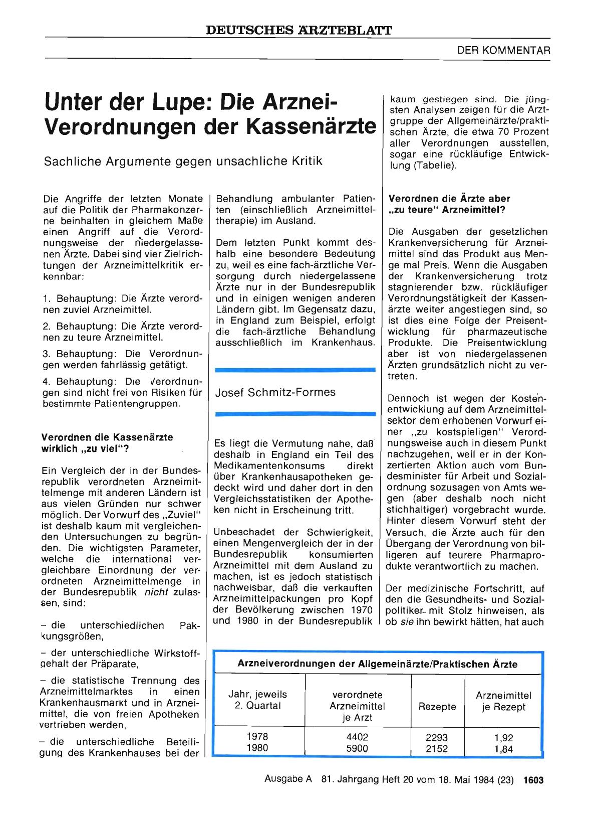 Vorschauseite 1: Unter der Lupe: Die Arznei-Verordnungen der Kassenärzte