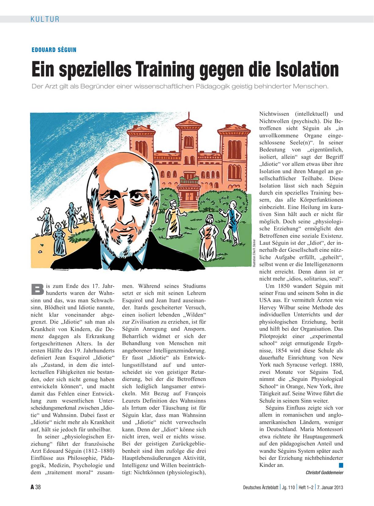Vorschauseite 1: Edouard Séguin: Ein spezielles Training gegen die Isolation