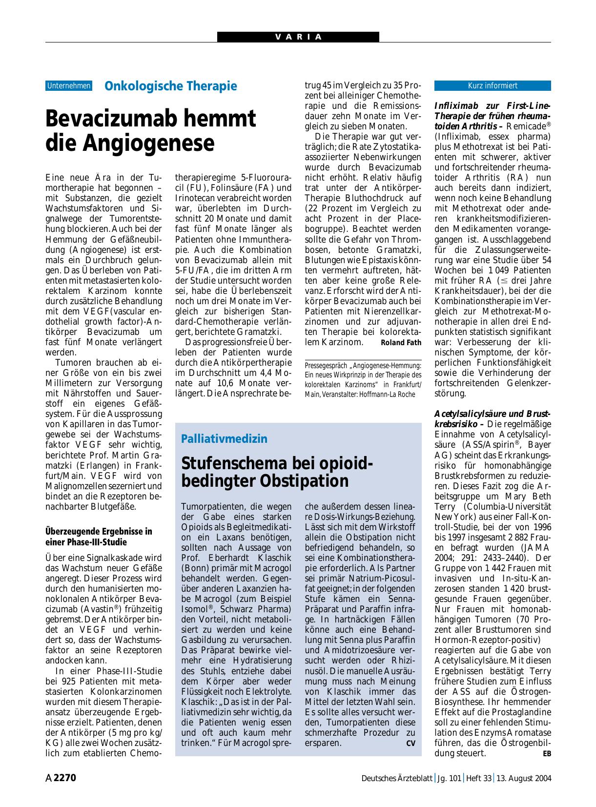 Vorschauseite 1: Kurz informiert