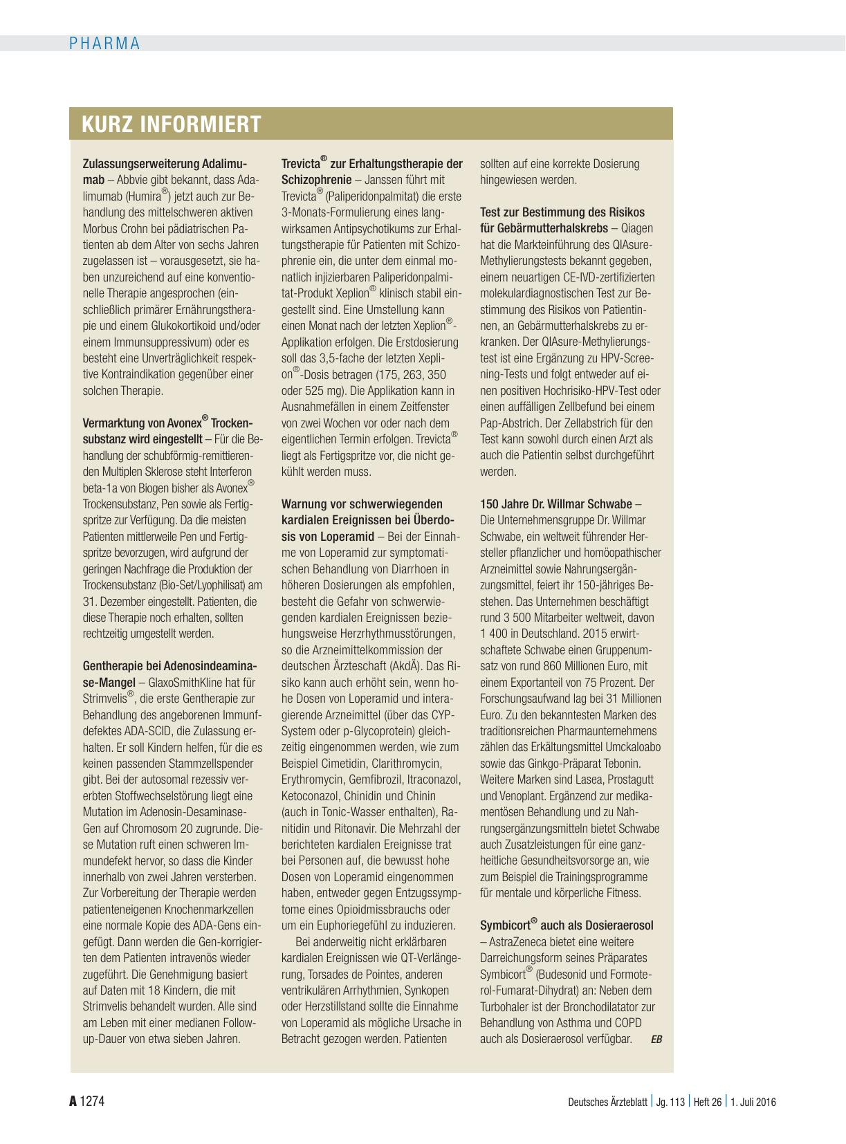 Vorschauseite 1: Kurz informiert