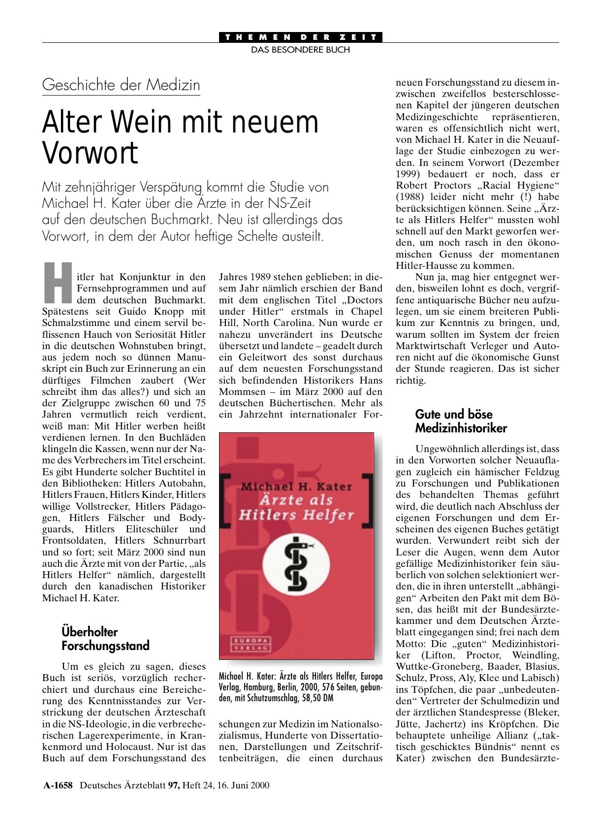 Vorschauseite 1: Geschichte der Medizin: Alter Wein mit neuem Vorwort