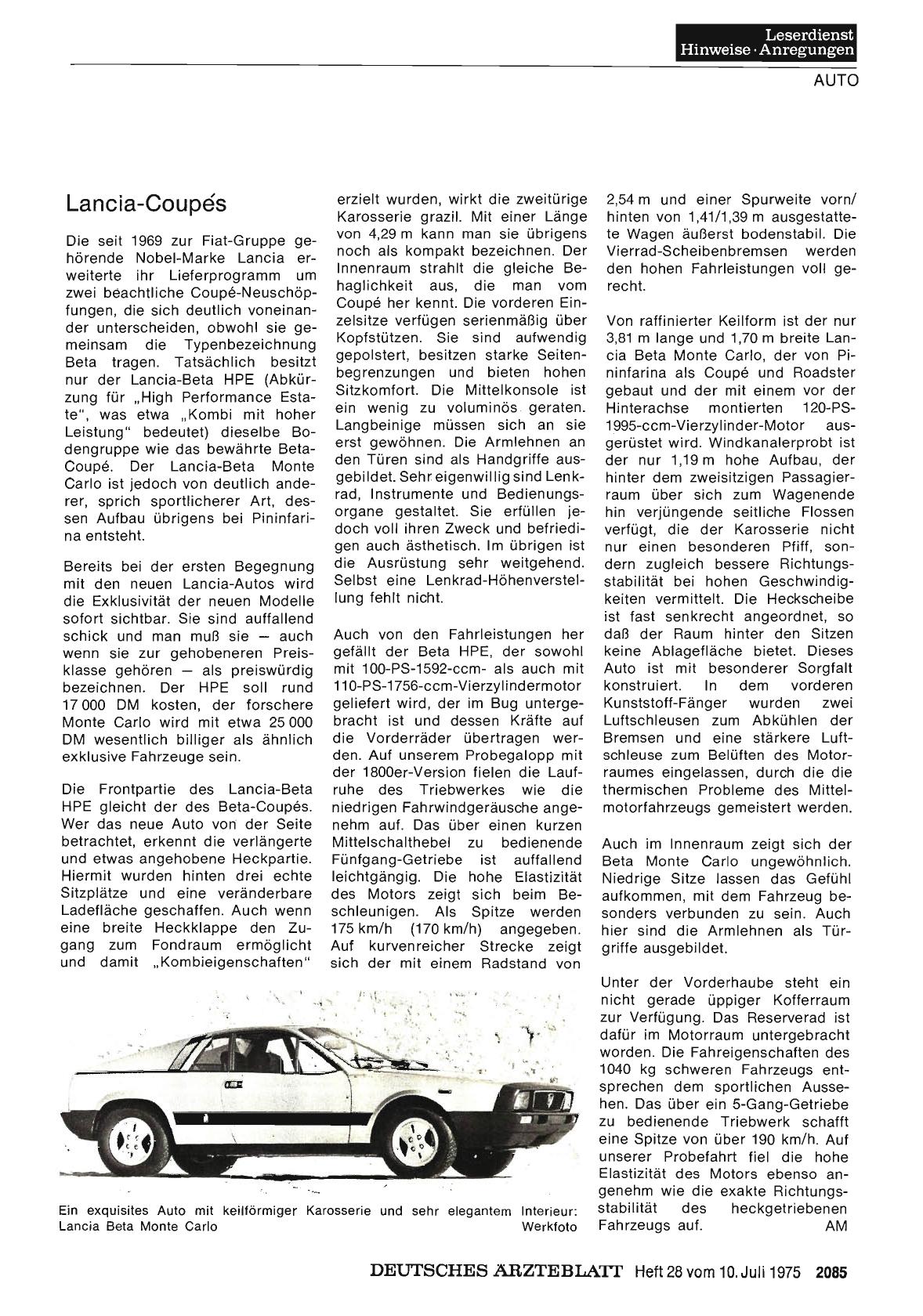 Vorschauseite 1: Lancia-Coupés