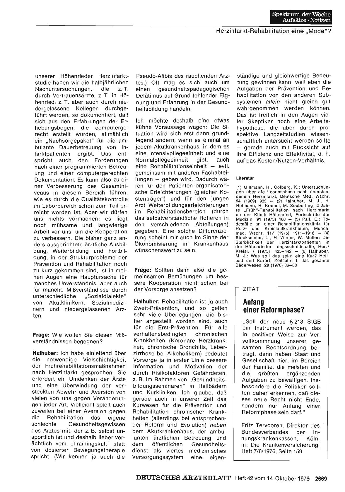 Vorschauseite 1: Anfang einer Reformphase?