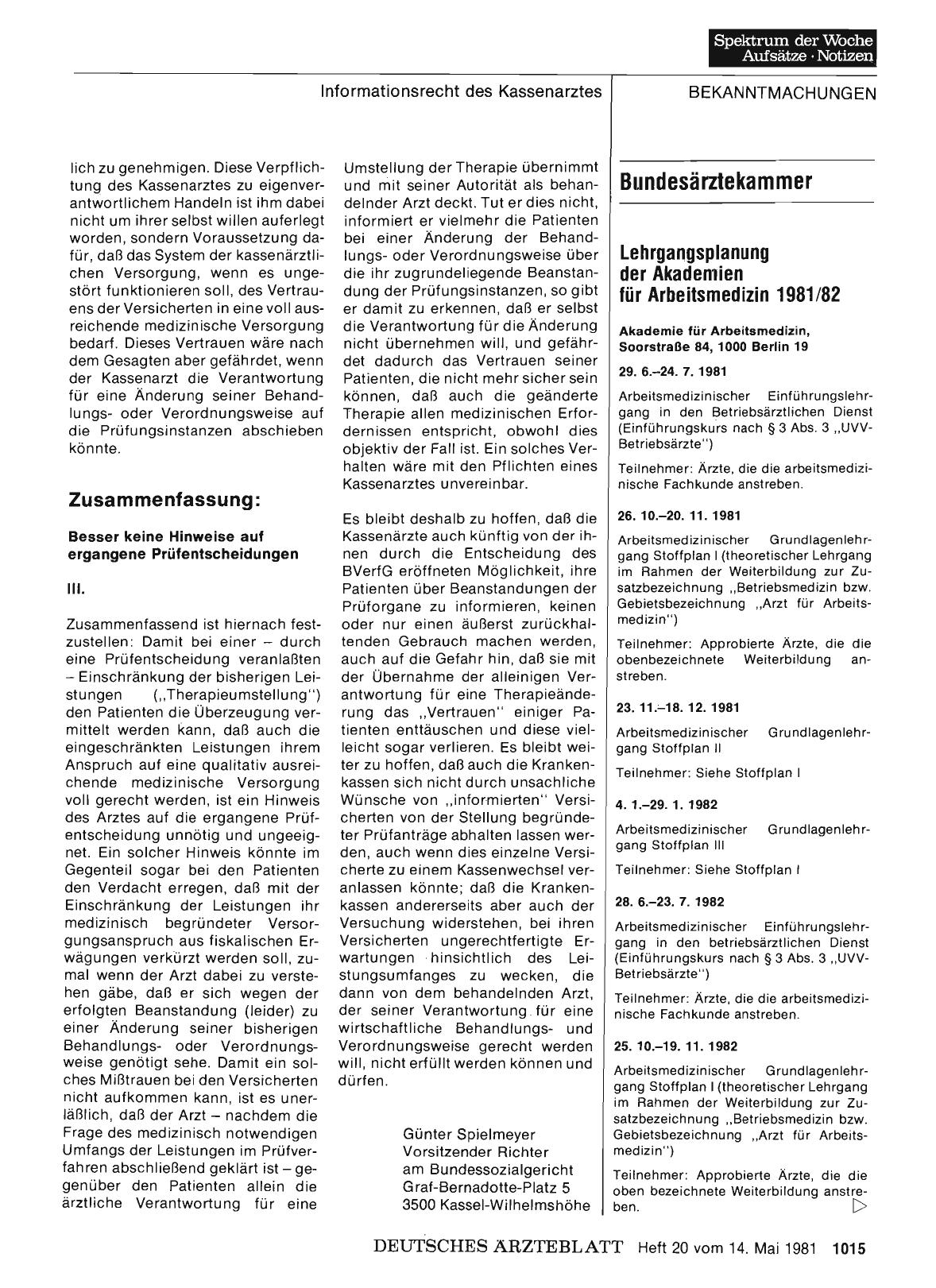 Vorschauseite 1: Bundesärztekammer