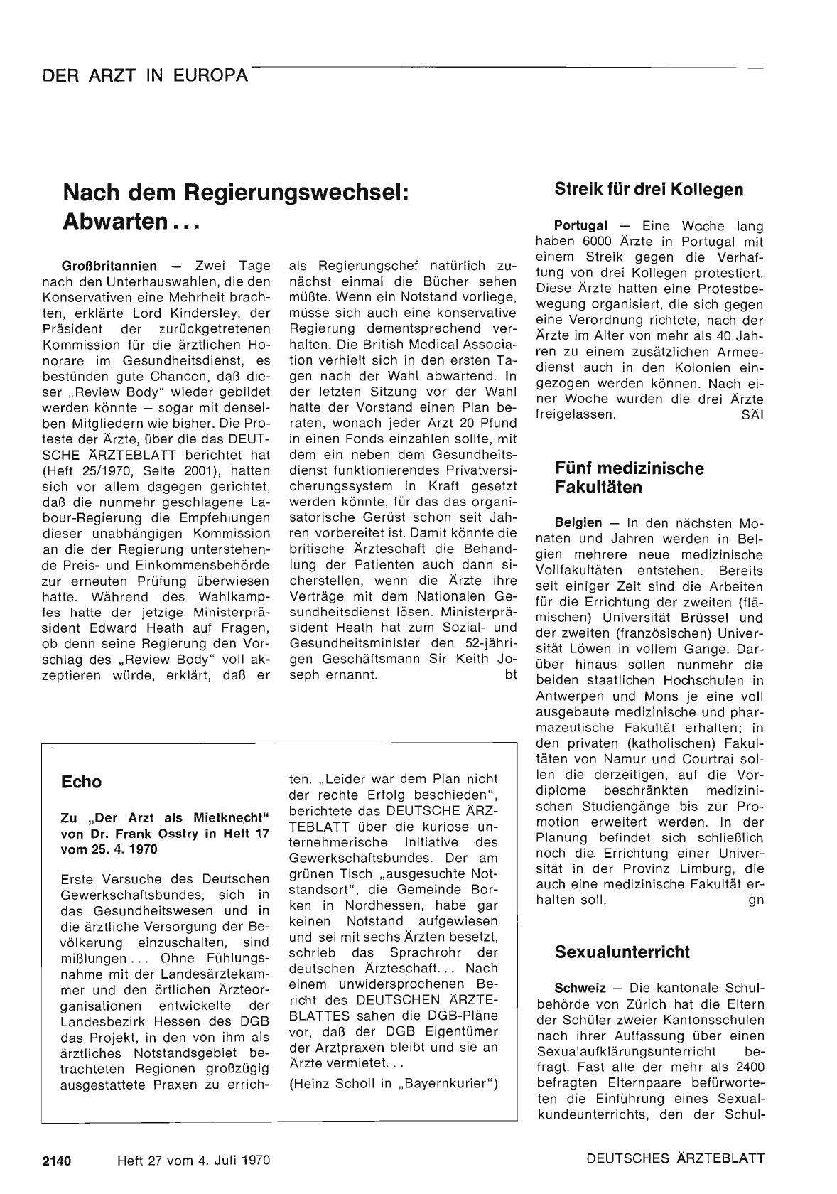 Vorschauseite 1: Zu „Der Arzt als Mietknecht"