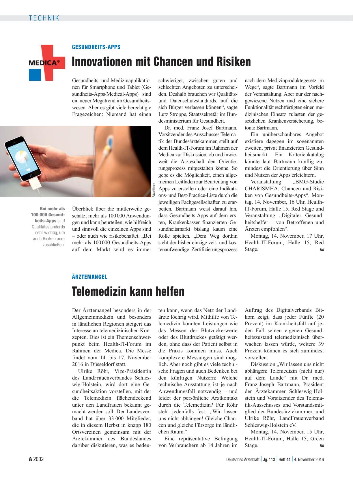 Vorschauseite 1: Gesundheits-Apps: Innovationen mit Chancen und Risiken