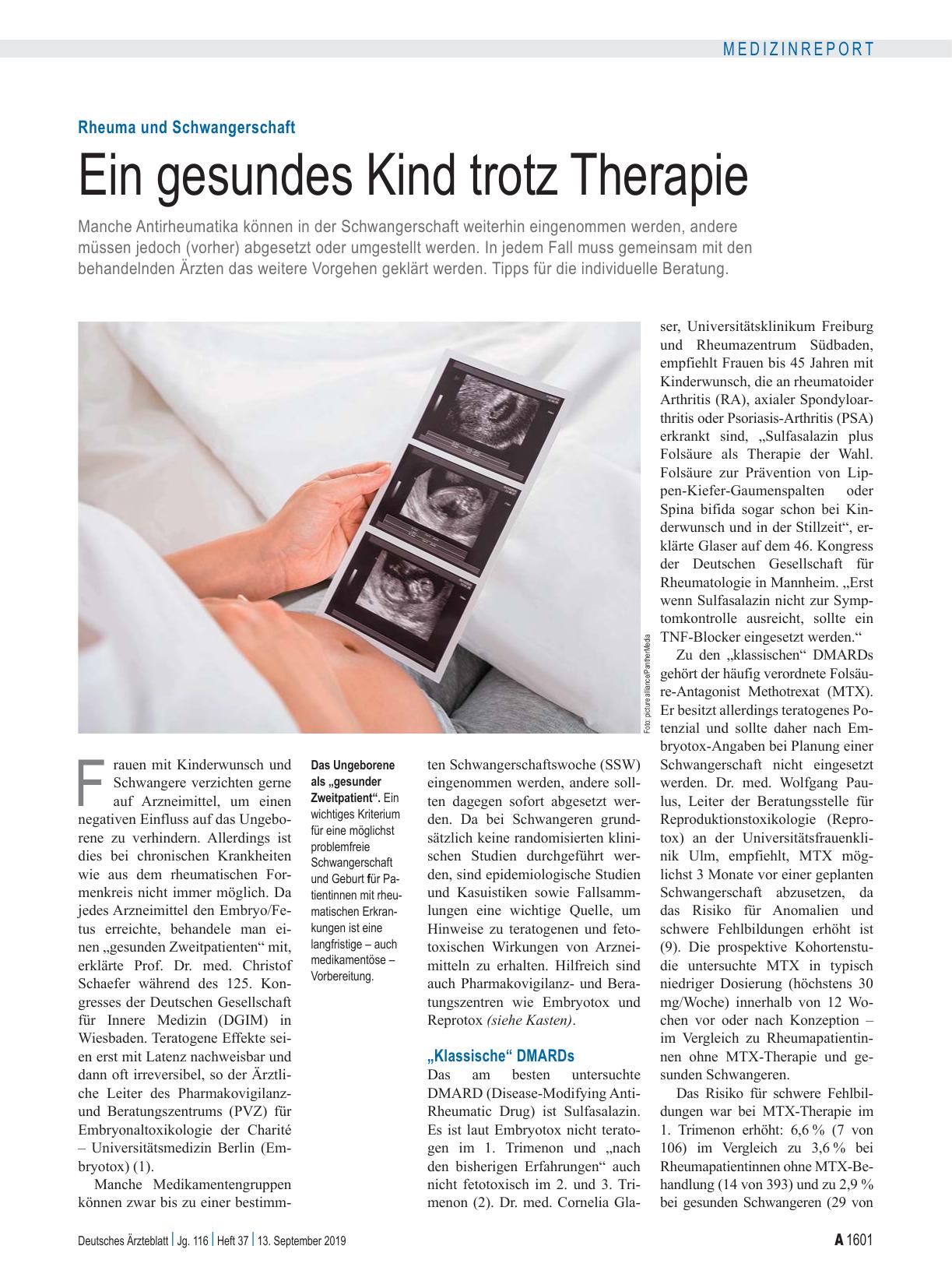 Vorschauseite 1: Rheuma und Schwangerschaft: Ein gesundes Kind trotz Therapie
