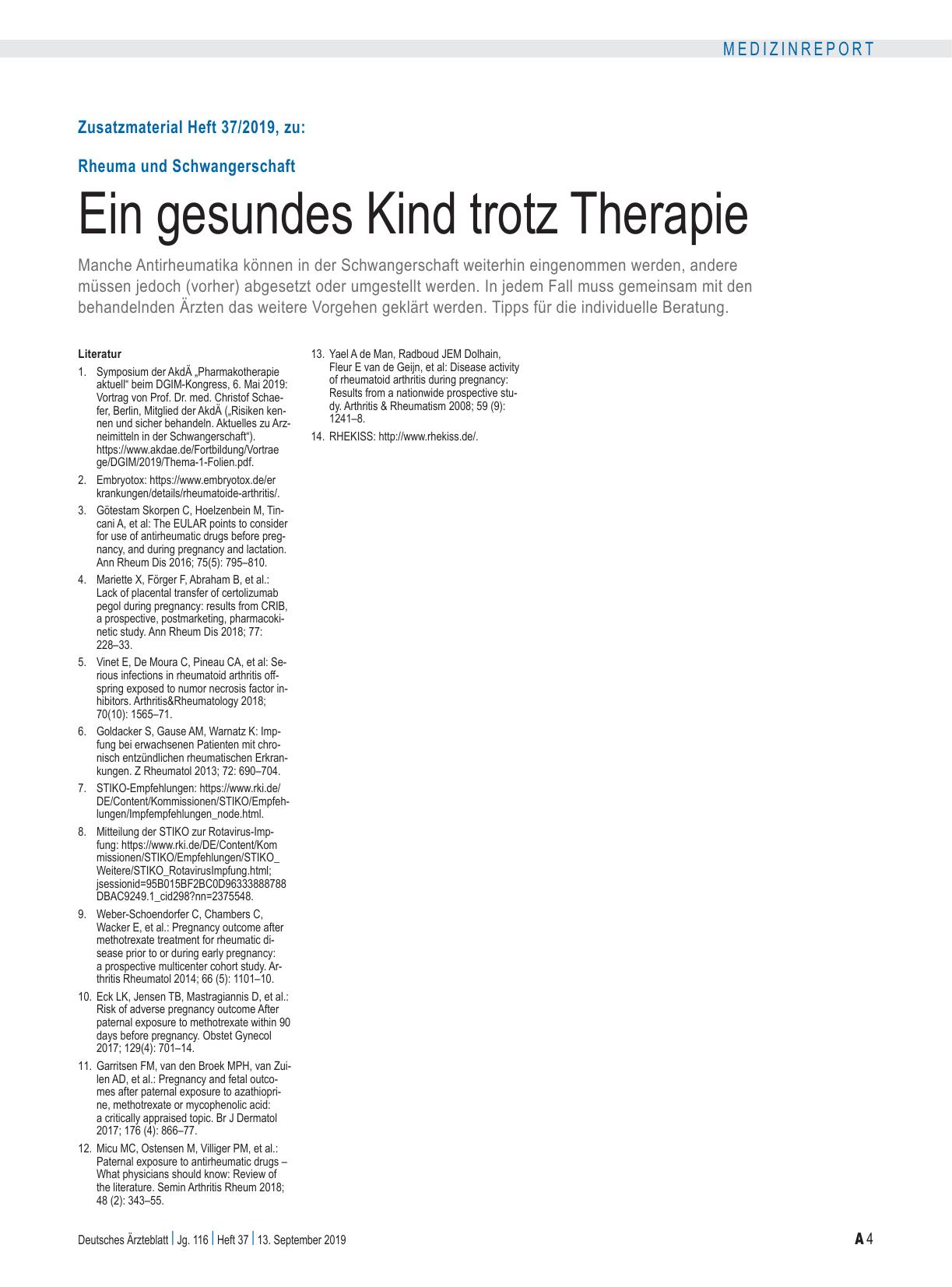 Vorschauseite 4: Rheuma und Schwangerschaft: Ein gesundes Kind trotz Therapie