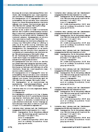Vorschauseite 2: Beschluss des Bewertungsausschusses nach § 87 Abs. 1 Satz 1 SGB V in seiner 445. Sitzung bis 449. Sitzung