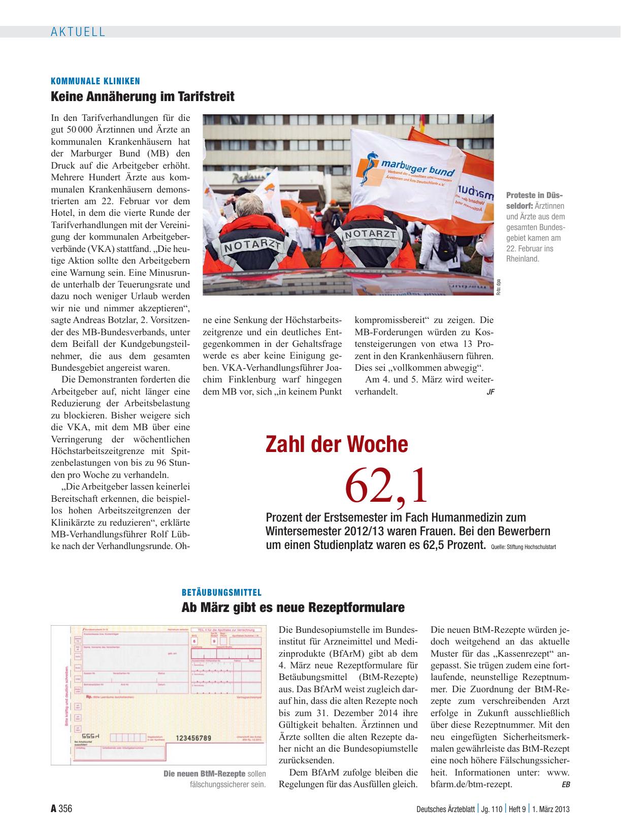 Vorschauseite 1: Zahl der Woche 62,1