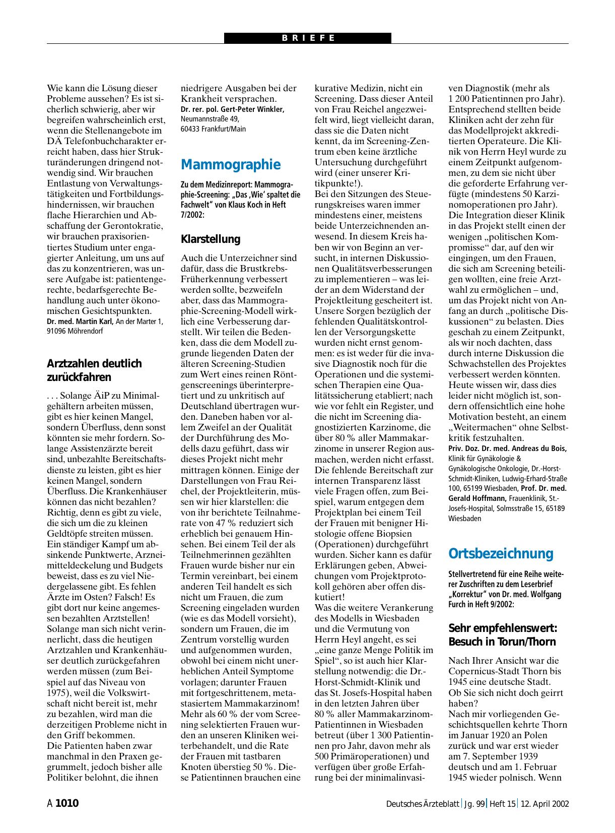 Vorschauseite 1: Arztzahlen: Arztzahlen deutlich zurückfahren