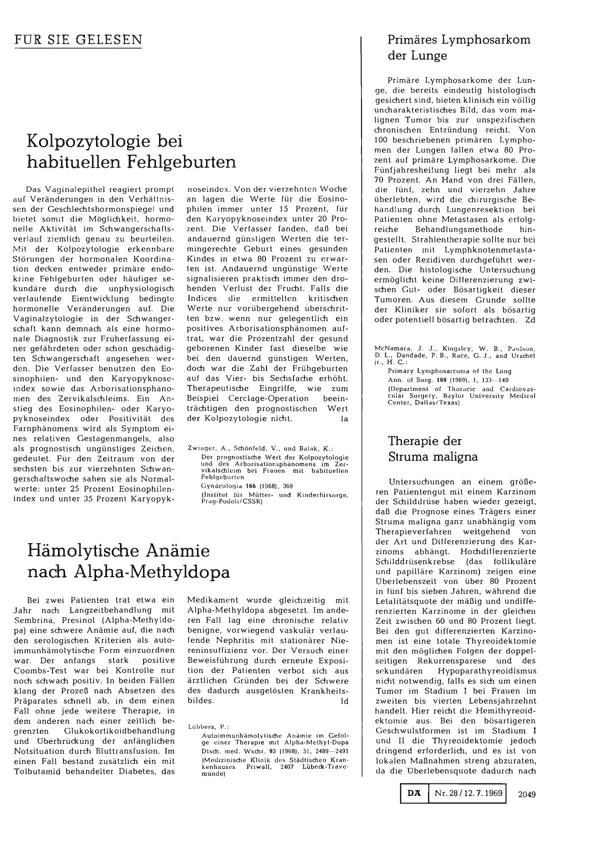 Vorschauseite 1: Primäres Lymphosarkom der Lunge