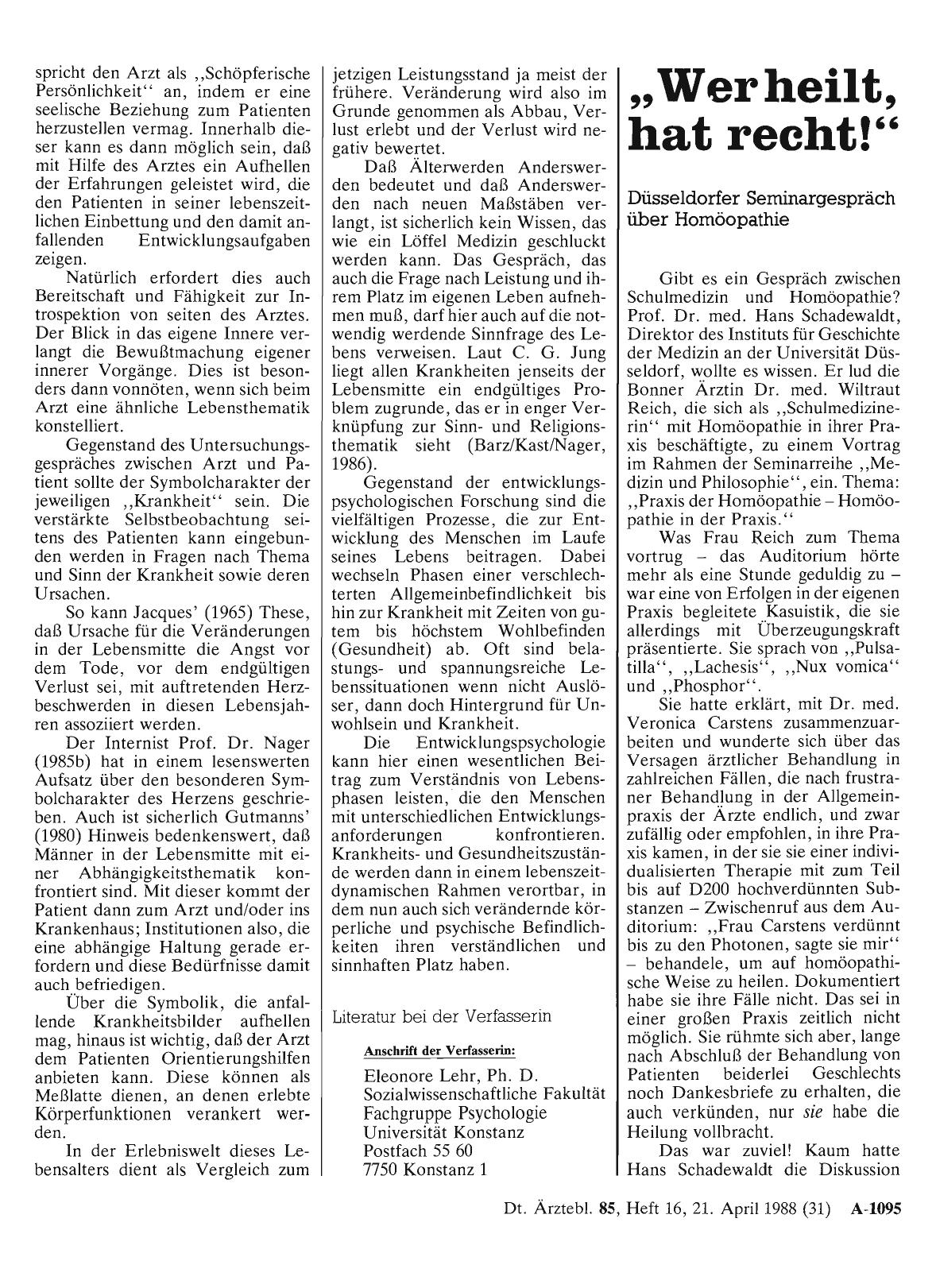 Vorschauseite 1: „Wer heilt, hat recht! “