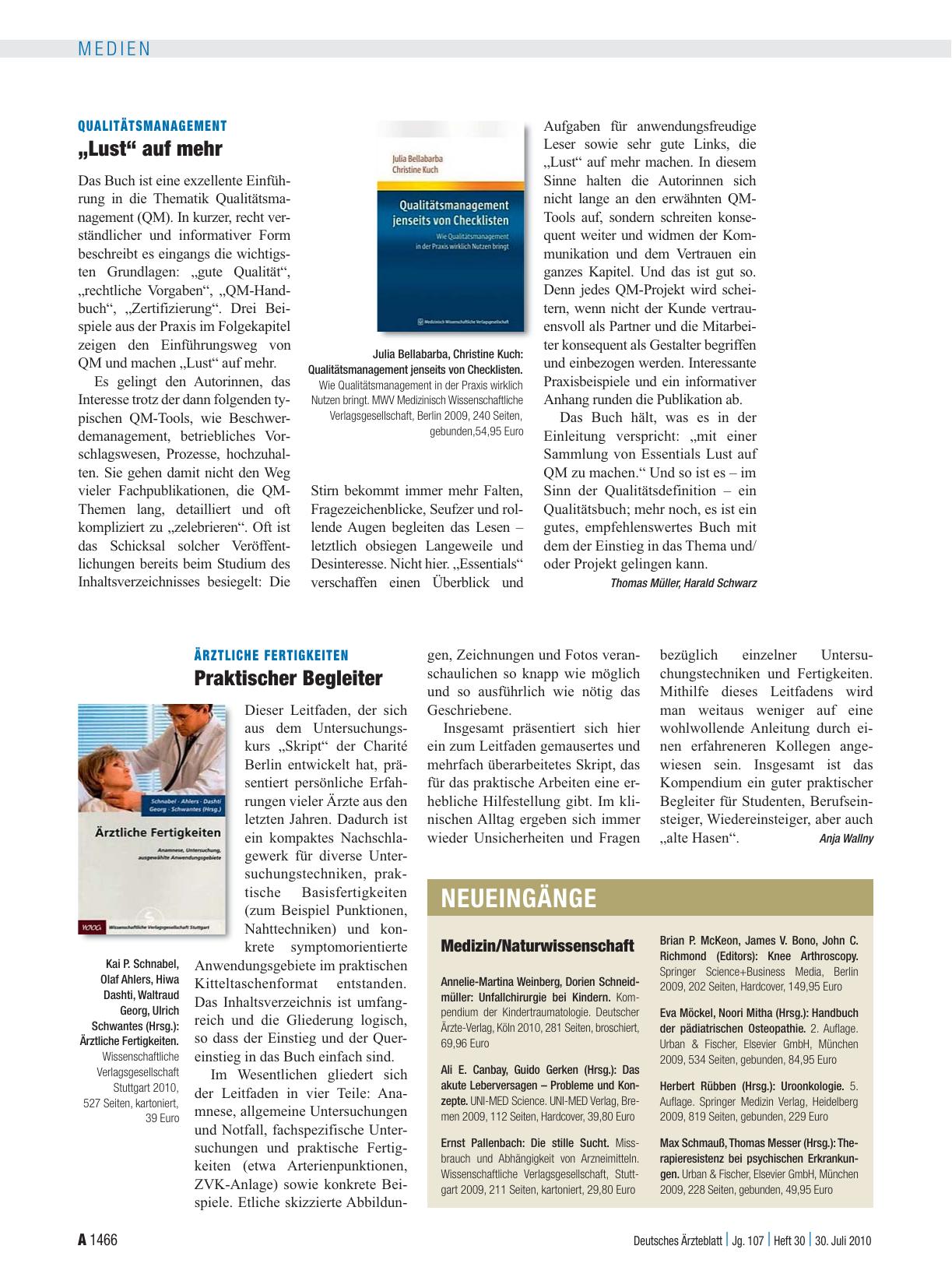 Vorschauseite 1: Neueingänge