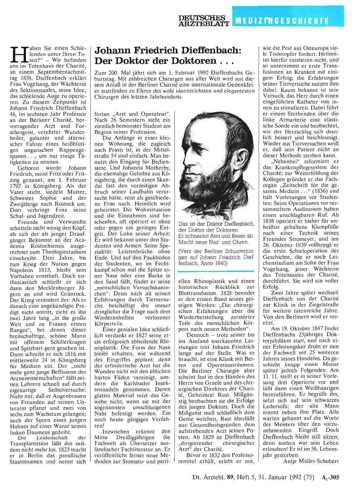 Vorschauseite 1: Johann Friedrich Dieffenbach: Der Doktor der Doktoren. ..