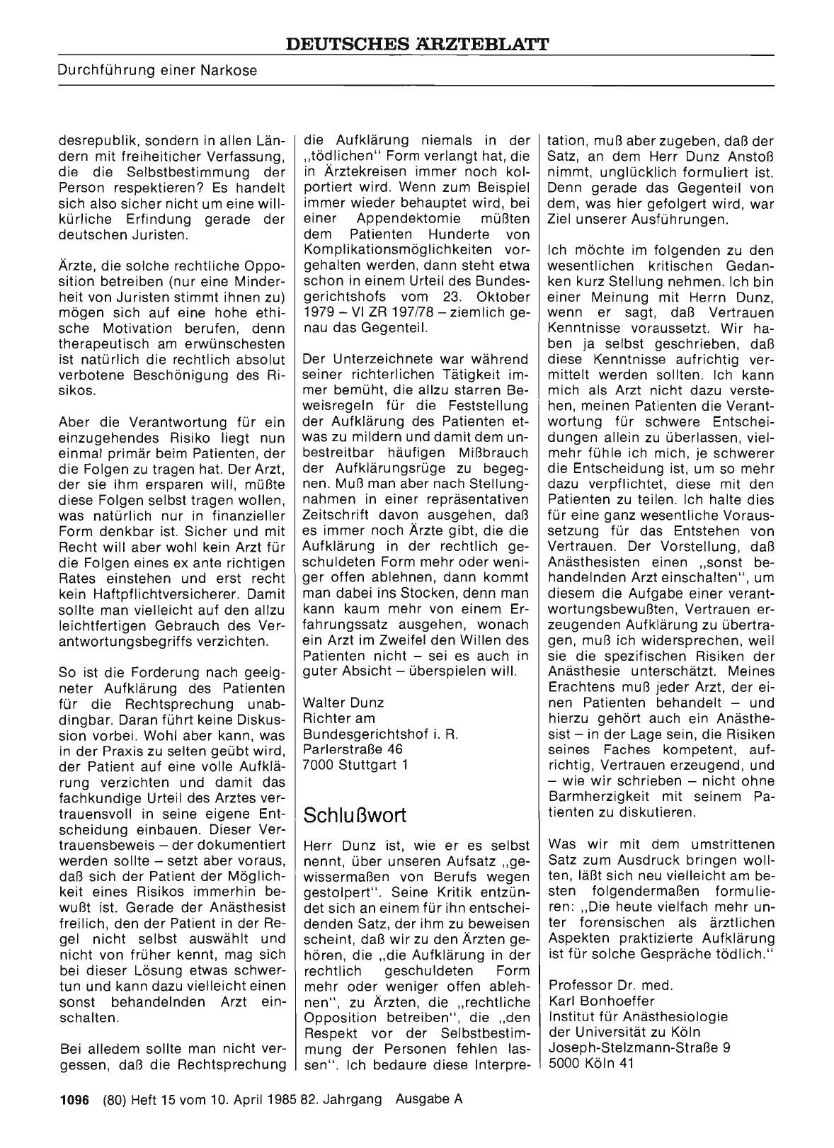 Vorschauseite 1: Grundlegende Voraussetzungen für die Durchführung einer Narkose: Schlußwort