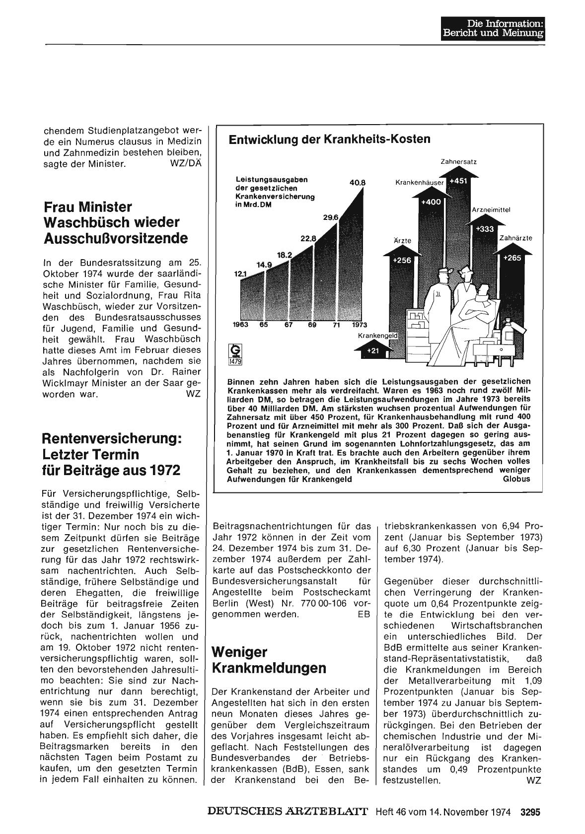 Vorschauseite 1: Frau Minister Waschbüsch wieder Ausschußvorsitzende