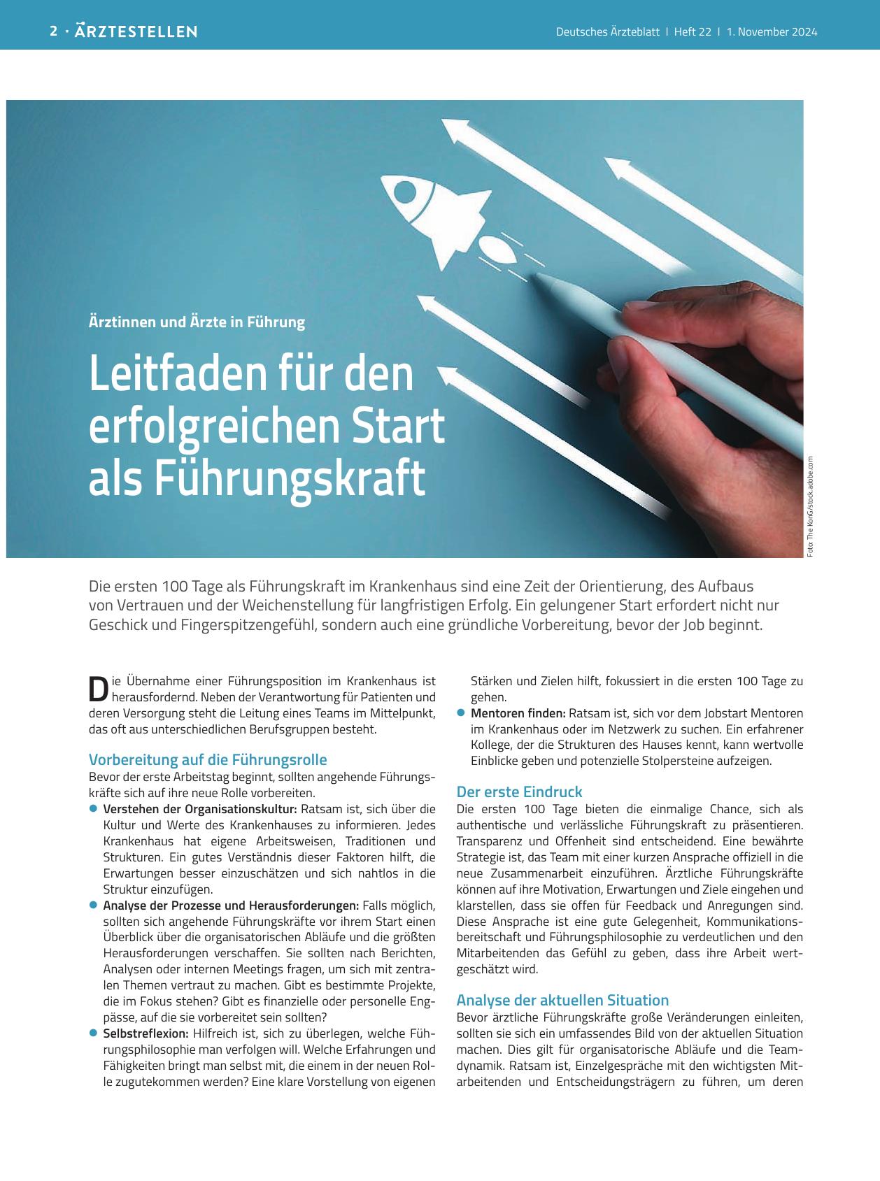 Vorschauseite 1: Ärztinnen und Ärzte in Führung: Leitfaden für den erfolgreichen Start als Führungskraft