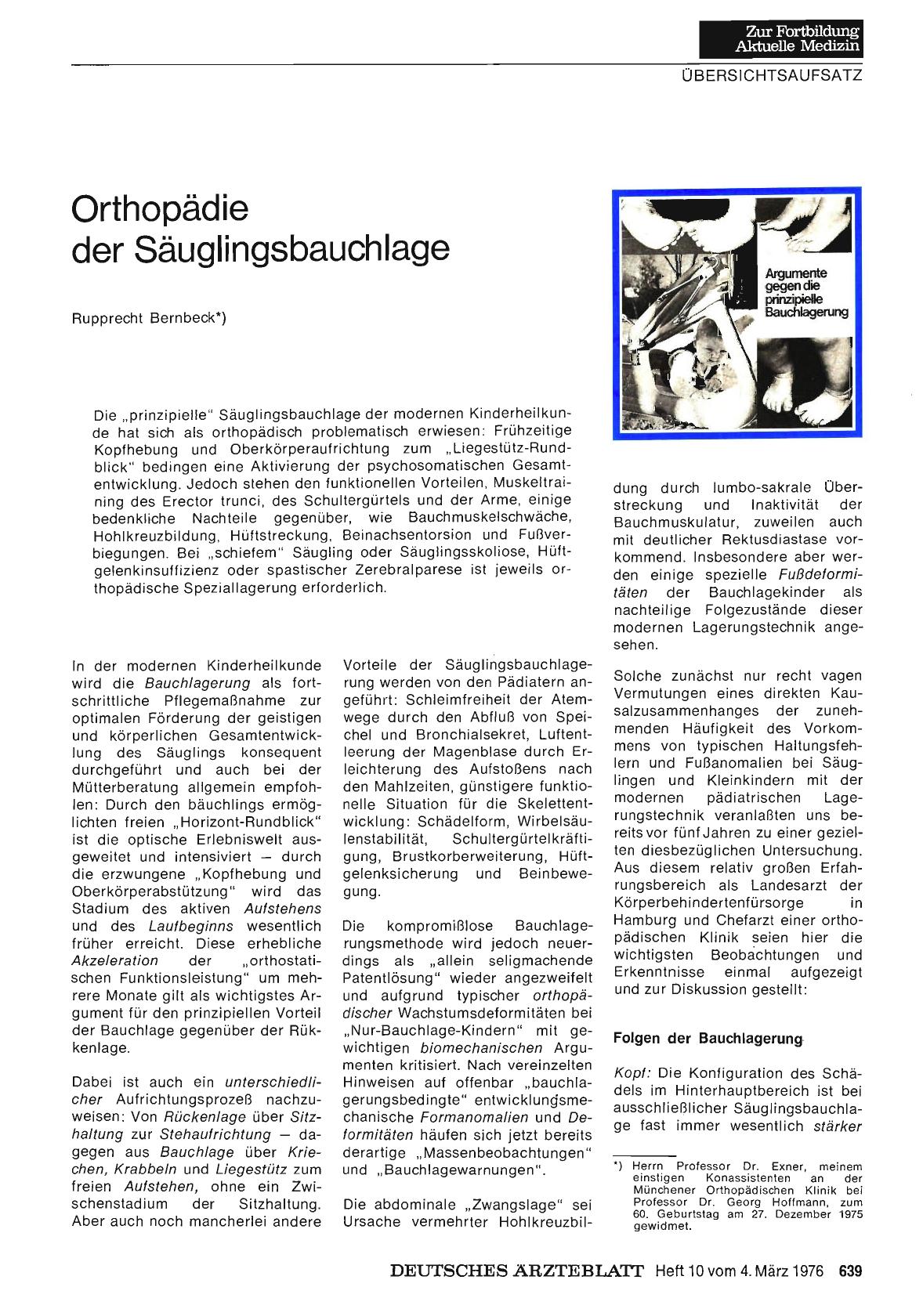 Vorschauseite 1: Orthopädie der Säuglingsbauchlage