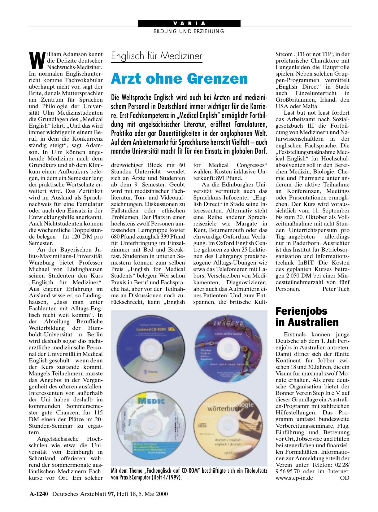 Vorschauseite 1: Ferienjobs in Australien