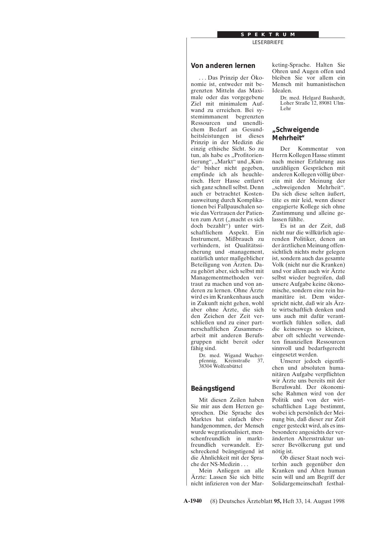 Vorschauseite 1: Management: Beängstigend