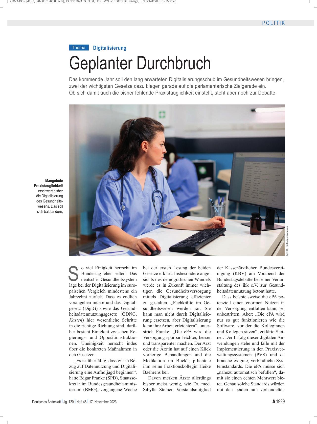 Vorschauseite 1: Digitalisierung: Geplanter Durchbruch