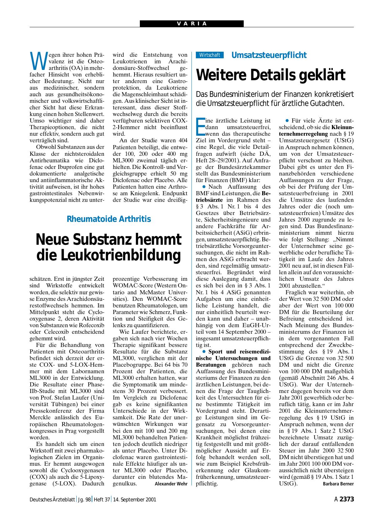 Vorschauseite 1: Rheumatoide Arthritis: Neue Substanz hemmt die Leukotrienbildung