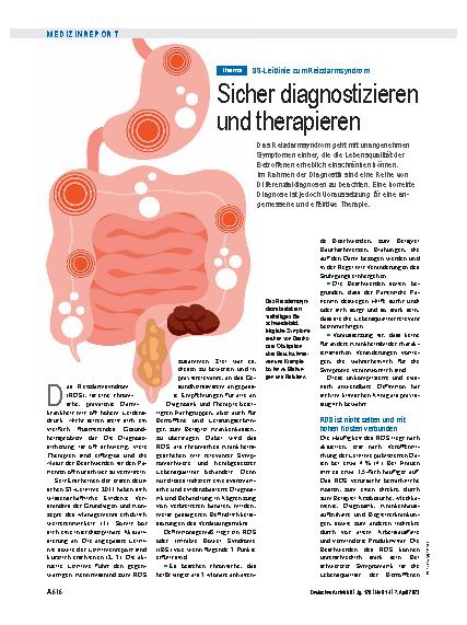Vorschauseite 1: S3-Leitlinie zum Reizdarmsyndrom: Sicher diagnostizieren und therapieren