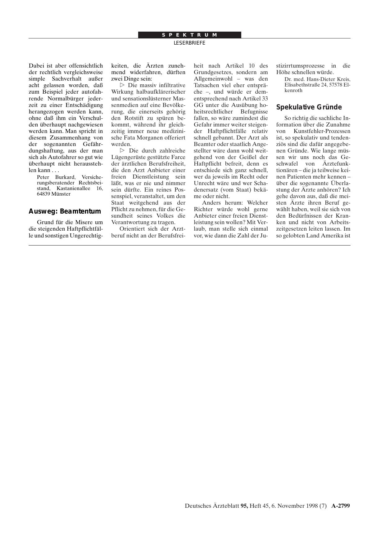 Vorschauseite 1: Haftpflicht – Ausweg: Beamtentum