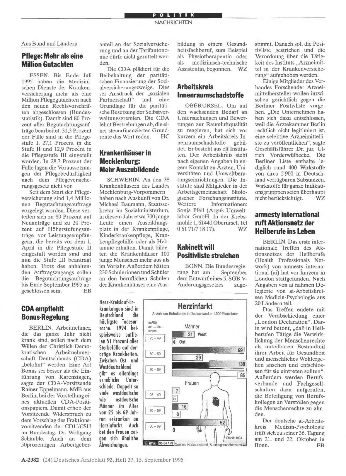 Vorschauseite 1: Kabinett will Positivliste streichen