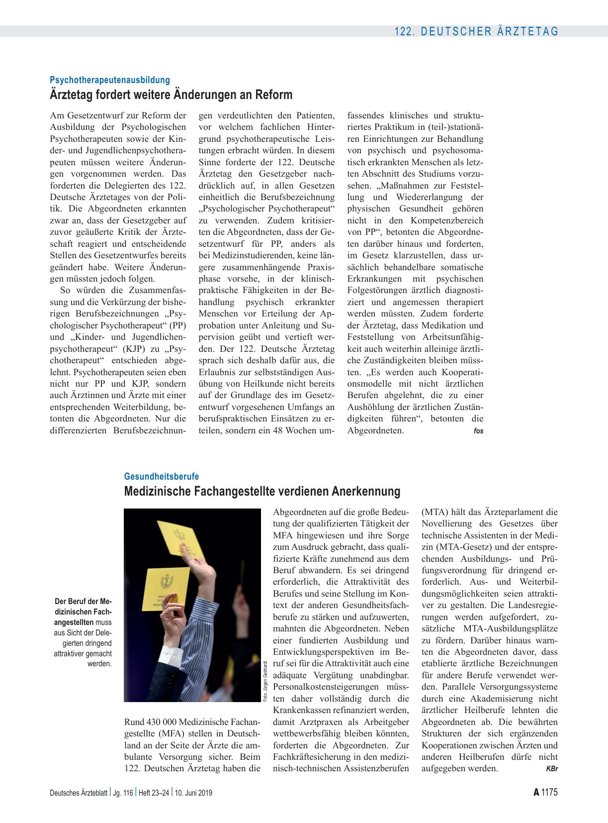 Vorschauseite 1: Gesundheitsberufe: Medizinische Fachangestellte verdienen Anerkennung