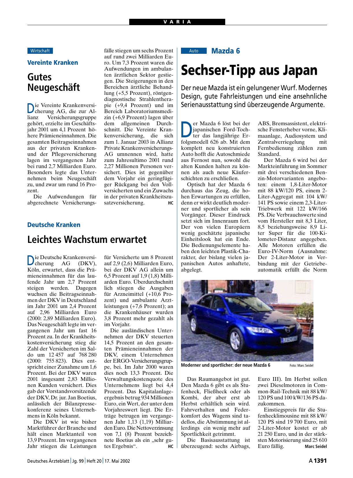 Vorschauseite 1: Deutsche Kranken: Leichtes Wachstum erwartet