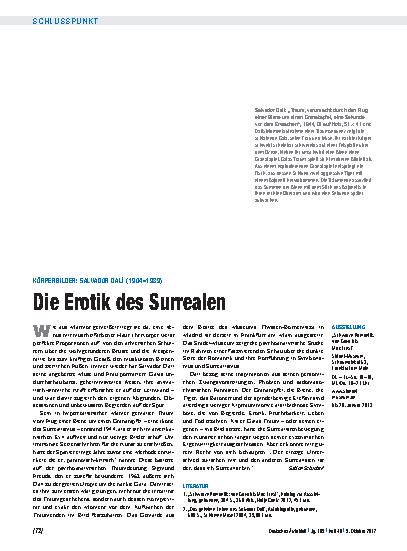 Vorschauseite 1: Körperbilder: Salvador Dalí (1904 – 1989) - Die Erotik des Surrealen