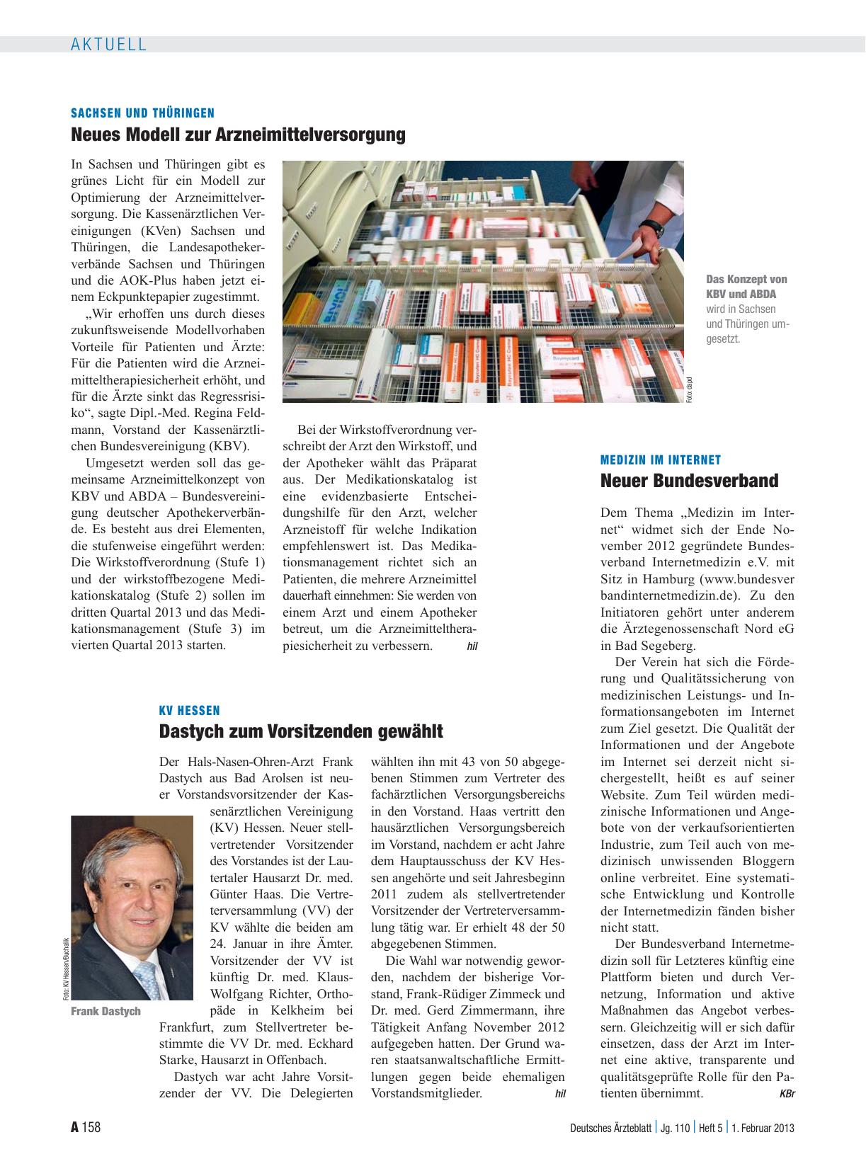 Vorschauseite 1: Sachsen und Thüringen: Neues Modell zur Arzneimittelversorgung