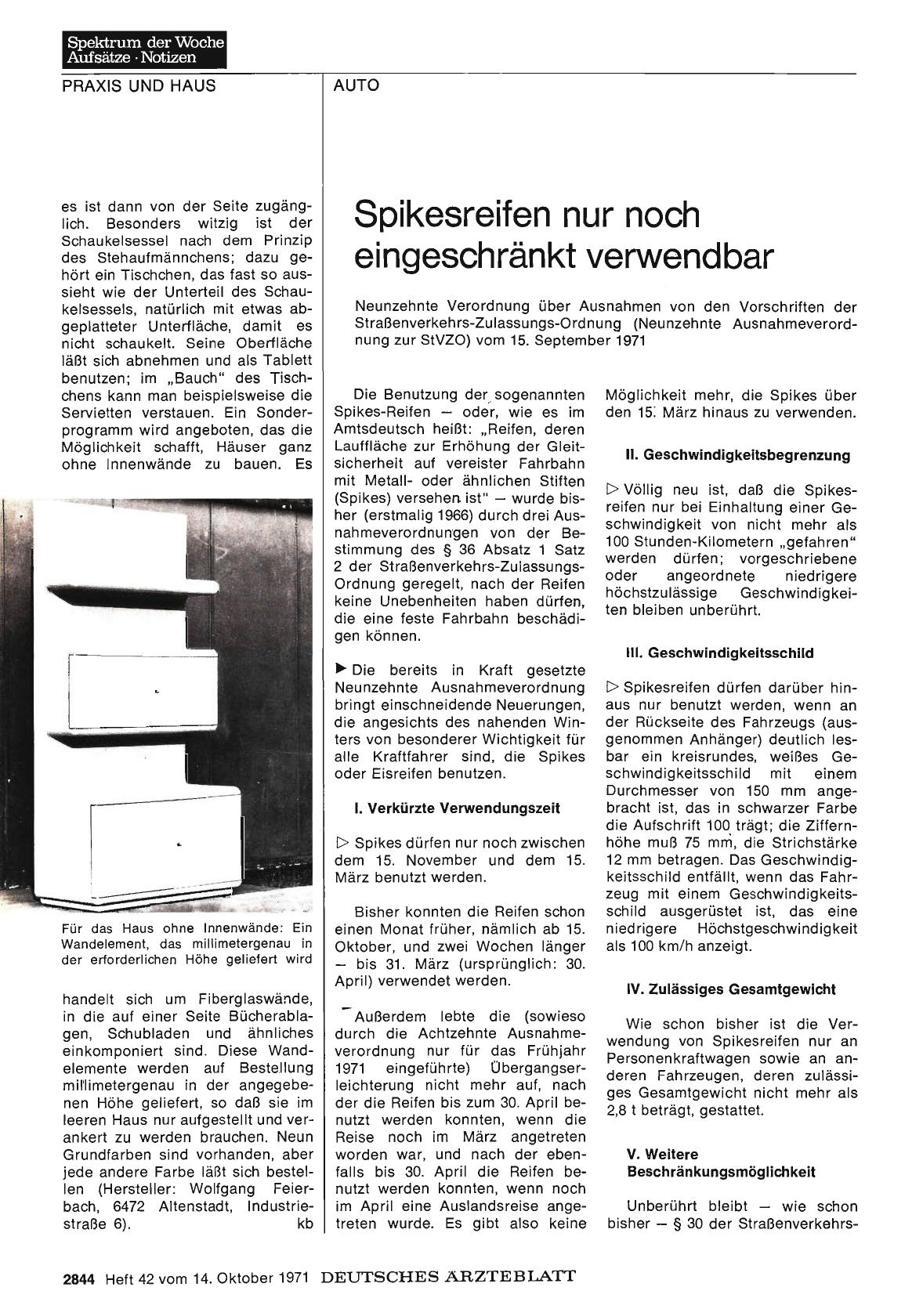 Vorschauseite 1: Spikesreifen nur noch eingeschränkt verwendbar