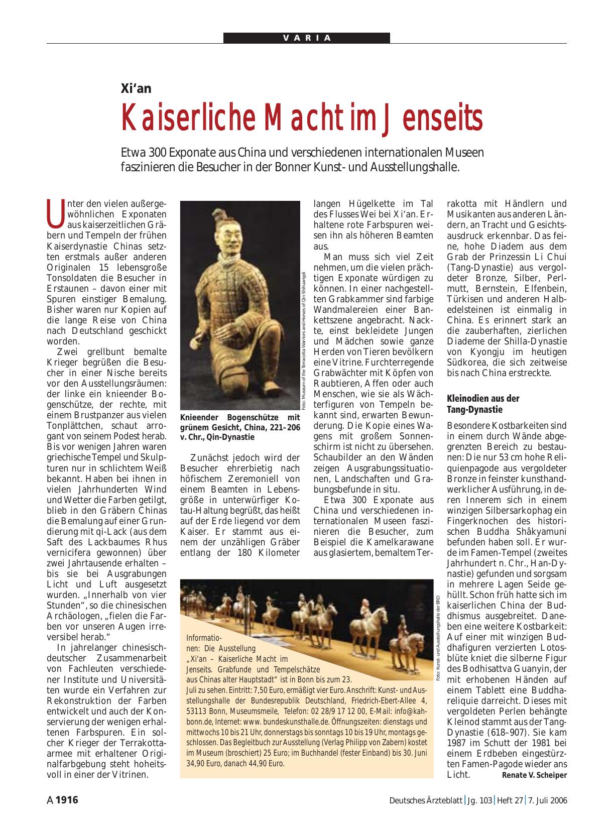 Vorschauseite 1: Xi‘an: Kaiserliche Macht im Jenseits