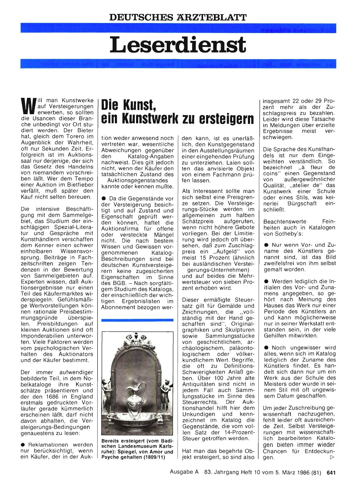 Vorschauseite 1: Die Kunst, ein Kunstwerk zu ersteigern