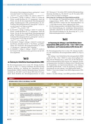 Vorschauseite 3: Beschluss des Bewertungsausschusses nach § 87 Abs. 1 Satz 1 SGB V in seiner 242. Sitzung am 24. November 2010