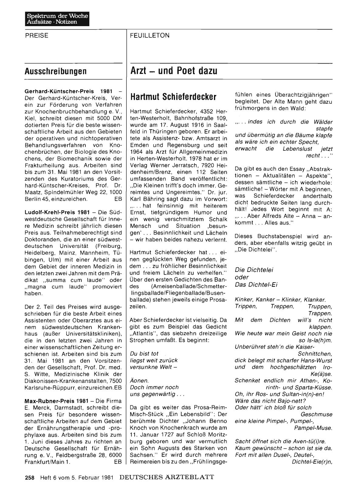 Vorschauseite 1: Ausschreibungen