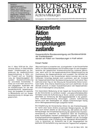 Vorschauseite 1: Konzertierte Aktion brachte Empfehlungen zustande